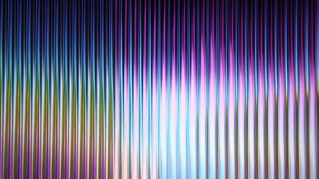 Abstract motion of parallel lines with spectrum gradient from blue to pink, seamless loop
