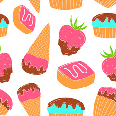 Dessert Seamless Pattern