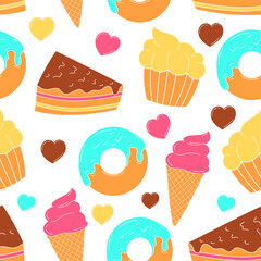 Dessert Seamless Pattern