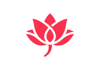 Lotus Flower Hand Drawn Flat Illustration Vector Isolated by AZ for Books, Arts, Design and Decoration Graphic Asset