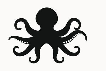 Silhouette of an Octopus Cephalopod Illustration