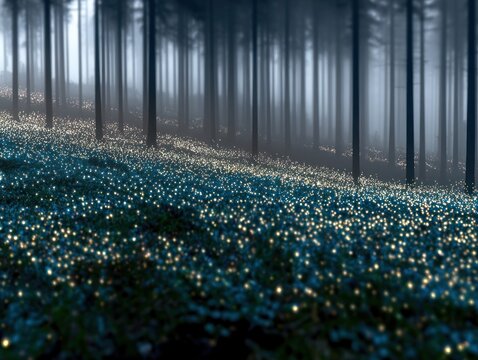 キャンバスドローイング『The forest at night』 キャンバスドローイング『The forest at night』 Forest At