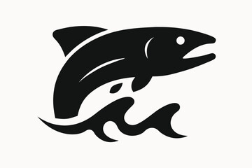 Fototapeta premium Majestic Leaping Salmon A Powerful Icon of Aquatic Life