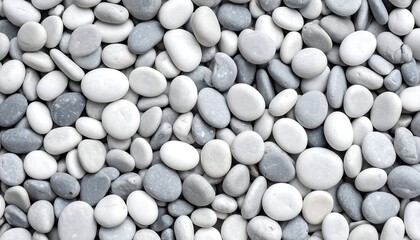 White and gray pebbles texture.