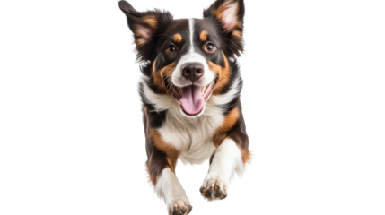 Energetic australian shepherd dog Transparent background, PNG