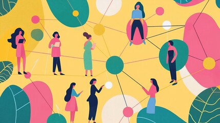 Connected Women Empowering Each Other Through Networking and Collaboration