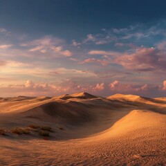 sunset in the desert