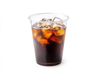 Iced coffee in plastic cup
