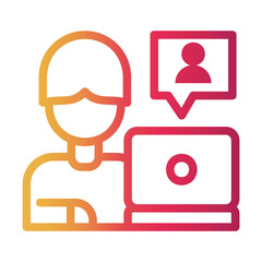 introduction Line Gradient Icon