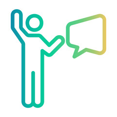 introduction Line Gradient Icon