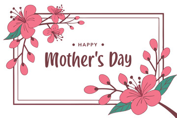 a beautiful happy mother's day card, banner, background.