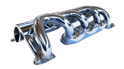 Engine piston with connecting rod, clean metal texture Transparent background, PNG