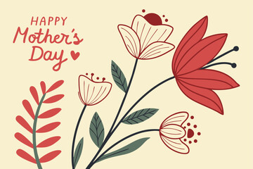 a beautiful happy mother's day card, banner, background.