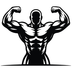 fitness gym logo and icons for sport label isolated vector illustration