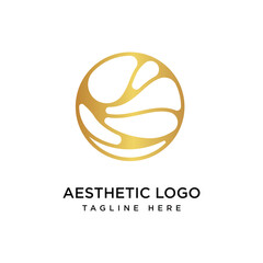 Aesthetic Circle Logo Design Graphic Vector