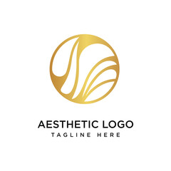 Aesthetic Circle Logo Design Graphic Vector