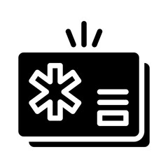 Medical Alert Card glyph icon