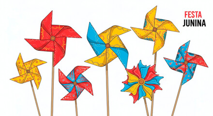 Colorful pinwheels create a festive atmosphere, perfect for celebrations and adding a touch of whimsy to any occasion, simple joys.