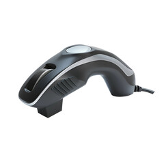 Obraz premium Handheld barcode scanner device isolated on transparent background