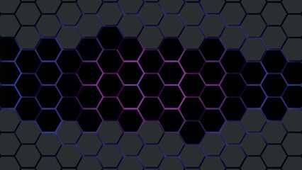 A striking abstract background featuring a repeating pattern of 3D hexagonal shapes.