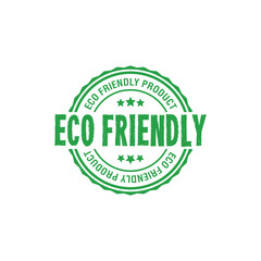 Eco Friendly Product Green Icon Sign Vector Stamp.