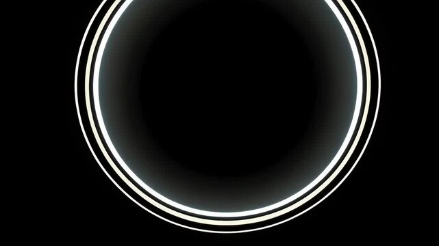 Close-up shot of illuminated round lamp fixture on dark background, ideal for interior design or modern lighting concepts