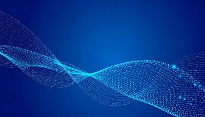 Blue Abstract Wave Background.