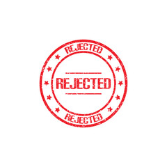Rejected Red Icon Sign Vector Stamp
