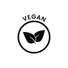 Vegan Icon Vector Symbol.