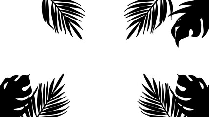 Tropical leaves background design summer concept