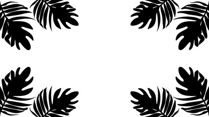 Tropical leaves background design summer concept