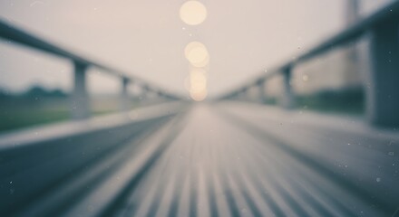 Blurred Bridge Path Perspective