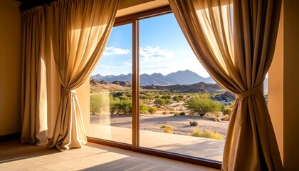 Desert view from luxury room.
