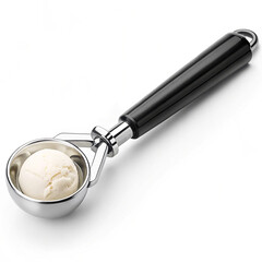 Ice cream scooper with non stick coating on white background