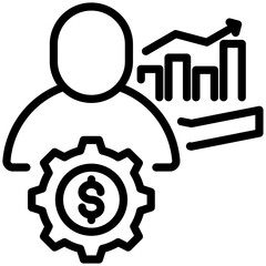 Entrepreneur icon for business, website, application, printing, document, poster design, etc