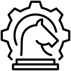 Strategic management icon for business, website, application, printing, document, poster design, etc