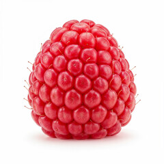 Fresh raspberry shows vibrant texture against white Its juicy droplets look tempting perfect ingredient