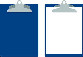 vector clipboard isolated on white background. clipboard with and without a sheet of paper for message notes. business or school clipboard