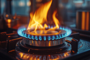 Gas Stove Burner, closeup