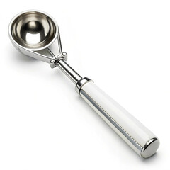 Ice cream scooper with non stick coating on white background