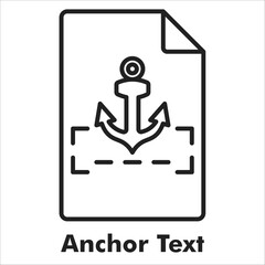 Anchor Text Outline Icon