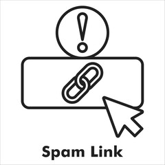 Spam Link Outline Icon