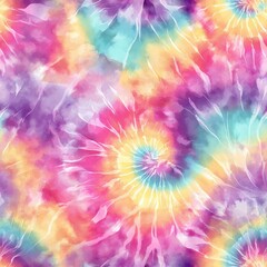 Vibrant tie-dye design with swirling colors and patterns creating a lively and energetic visual experience
