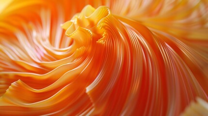 Bionic and chromatic representation of pasta spiraling infinitely blending traditional food photography with futuristic AI art