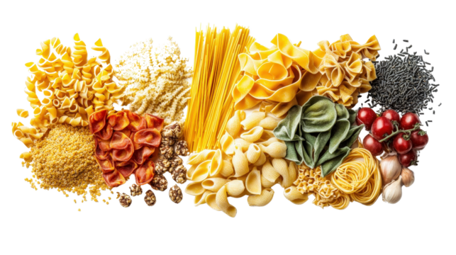 Fresh handmade pasta Transparent background, PNG
