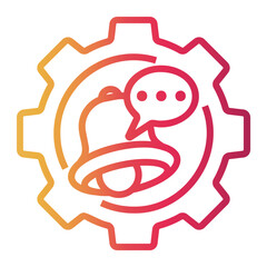 notification Line Gradient Icon