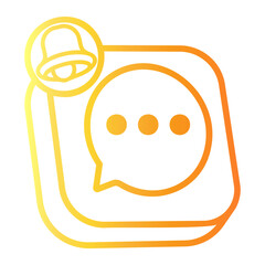 notification Line Gradient Icon