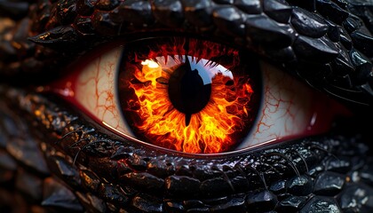Dragon Eye Fire Closeup.