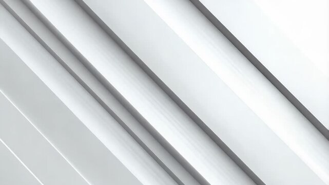 Abstract minimalist composition of white angular parallel shapes with elegant lighting, shadows, and clean lines, in a modern style.