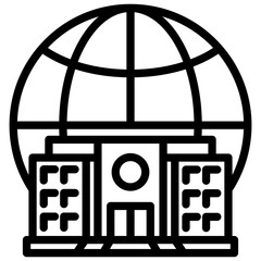 global campus life line icon